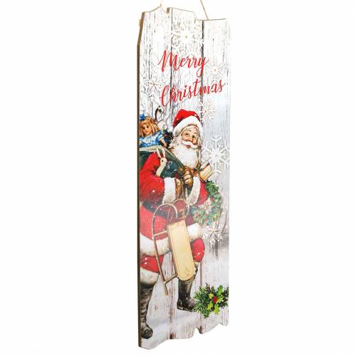 Floristik24 Fototapeta LED Mikołaj "Wesołych Świąt" 21×60cm Na Baterię