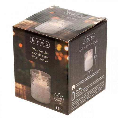 Floristik24 Świeca LED woskowa świeca filarowa Latarnia LED Ø8,5 cm W10 cm