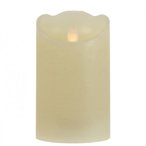 Woskowa świeca filarowa LED świeca ciepła biel Ø7,5 cm wys. 12,5 cm