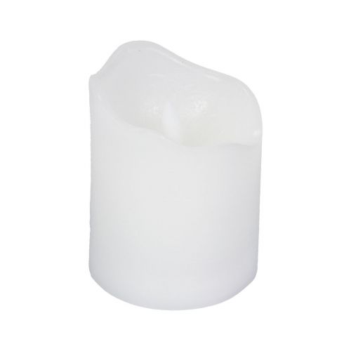 Floristik24 Świeca LED z zegarem Świeca okrągła z prawdziwego wosku Ø7cm W9cm