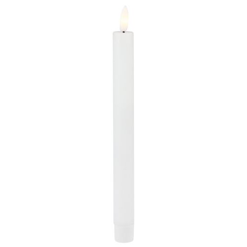 Floristik24 Świece LED z czasomierzem, prawdziwy wosk biały 25cm 2 szt