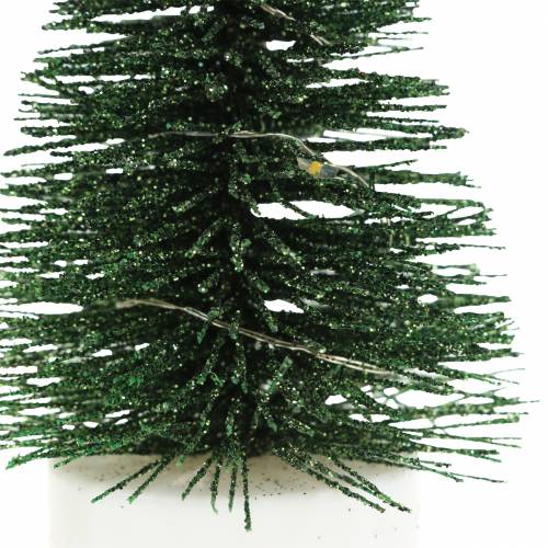 Floristik24 Choinka LED zielona/biała 10cm 3szt