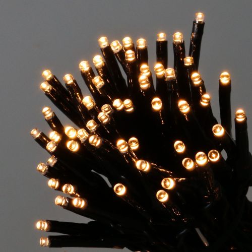 Łańcuch świetlny LED 144 czarny, ciepły biały do zastosowań zewnętrznych 1,2m
