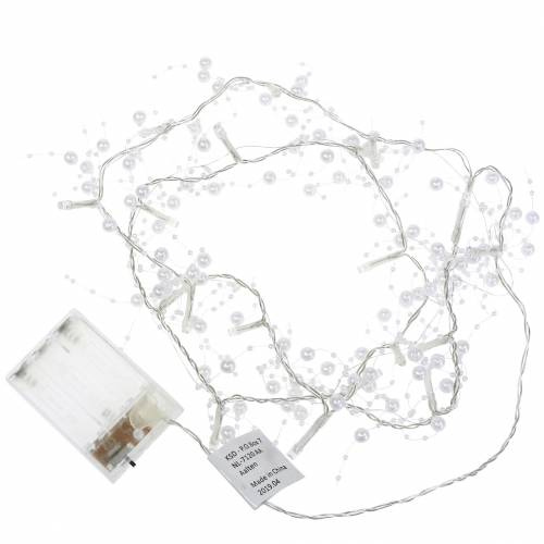 Floristik24 LED Fairy Lights Pearl Garland White Warm White L120cm