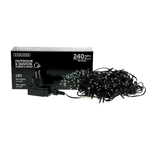 Produkt Łańcuch świetlny podróżny LED 240s 18m zimna biel