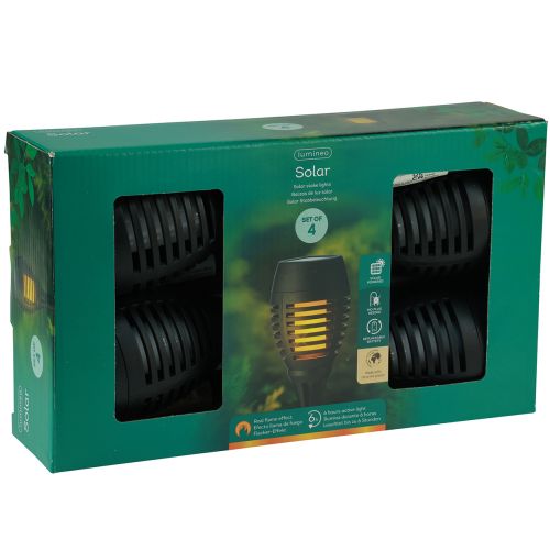 Produkt Latarki solarne LED balkonowe z efektem płomienia ogrodowego W38cm 4 szt