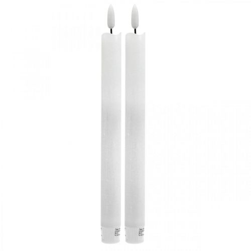 Produkt Świeca stołowa LED świeca woskowa ciepła biała na baterię Ø2cm 24cm 2szt