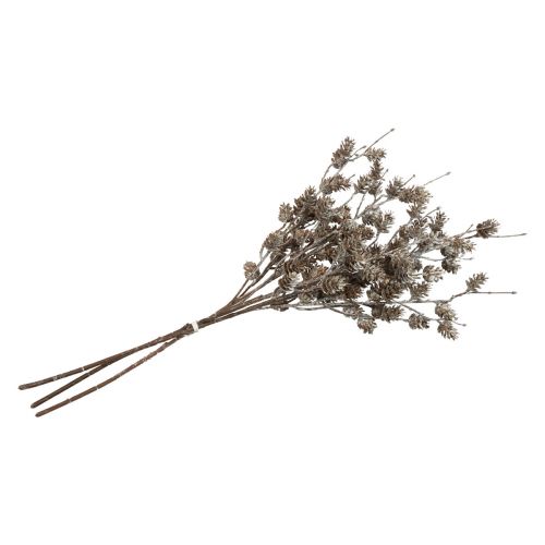 Produkt Gałąź modrzewia sztuczne gałązki ozdobne szyszki białe 52cm 3 szt