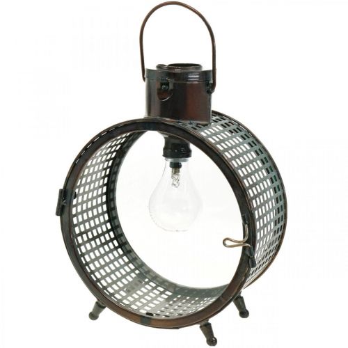 Floristik24 Lampa Solarna Metal Light Balkon Deco Industrial Design Ø23cm