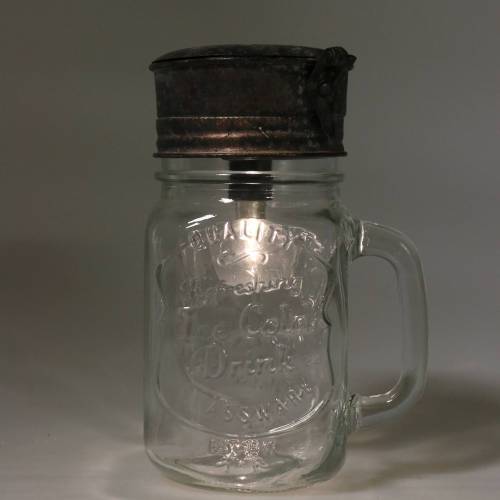 Produkt Dekoracyjna szklanka do picia z lampką LED Ø8cm H16cm
