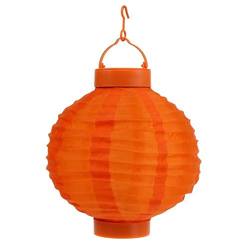 Floristik24 Lampion LED z solarem 20cm pomarańczowy