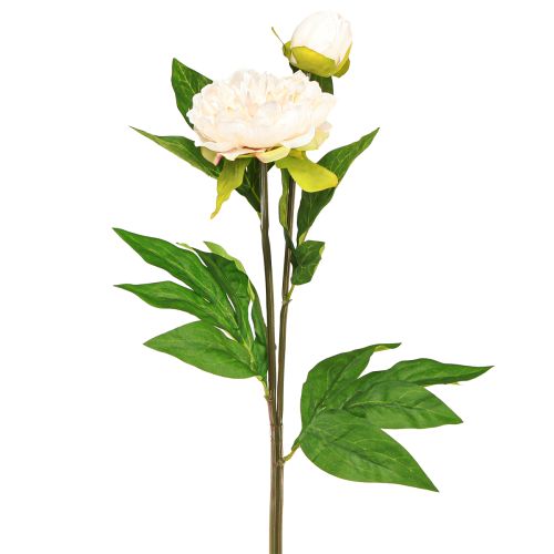 Produkt Długie sztuczne piwonie sztuczne kwiaty kremowe 70cm 3 szt