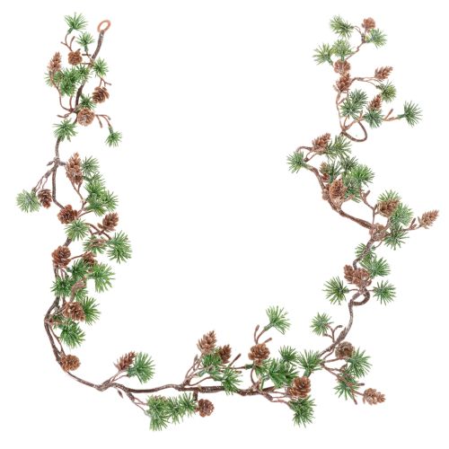 Sztuczna girlanda modrzewiowa z szyszkami i igłami, 120 cm