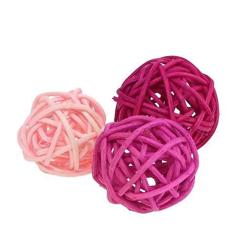 Asortyment Lataball 3cm różowy/różowy/liliowy 72 szt