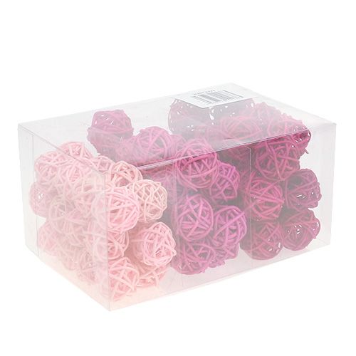 Floristik24 Asortyment Lataball 3cm różowy/różowy/liliowy 72 szt