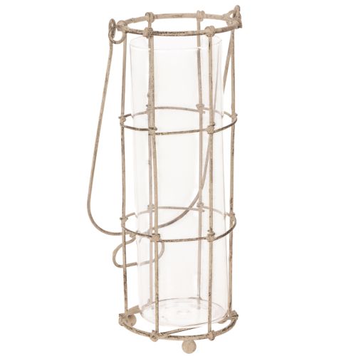 Latarnia ogrodowa, metalowa lampa wiatrowa Ø8,5cm H23/18,5/14,5cm zestaw 3-częściowy | Floristik24.pl