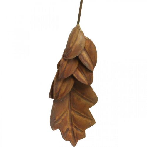 Liście Metal do zawieszenia Rdzawobrązowe Jesienne Liście 7,5-10cm 4szt