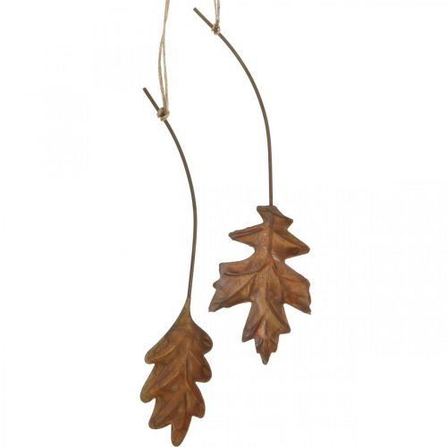 Liście Metal do zawieszenia Rdzawobrązowe Jesienne Liście 7,5-10cm 4szt