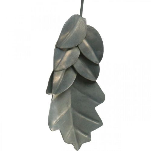Produkt Liście metalowe do powieszenia antyczne szare liście jesienne 7,5-10cm 4szt.