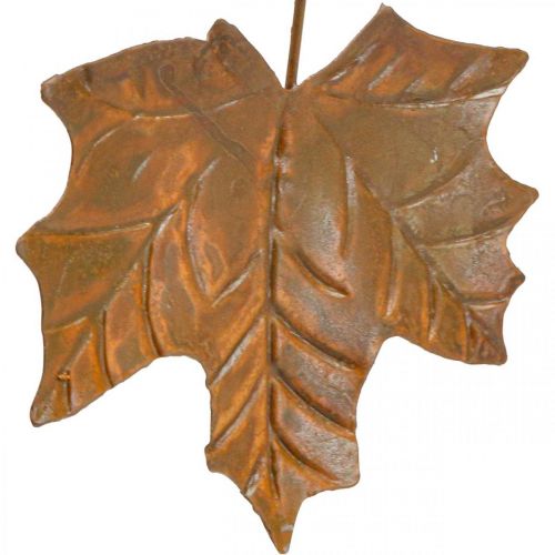 Floristik24 Dekoracja jesienna liście metalowe rdzawe L20cm 4szt