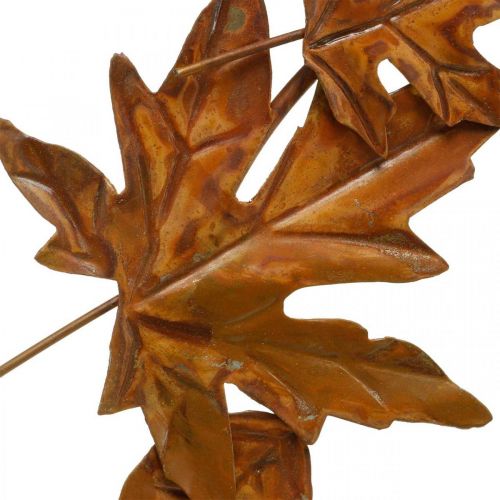 Floristik24 Liść Wieniec Rdza, Dekoracja metalowa, Wieniec odpoczynku, jesień dekoracji, kwiat pamięci Ø29cm