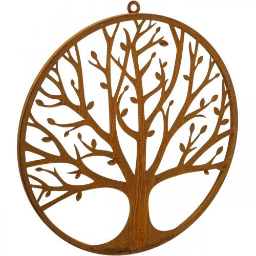 Produkt Dekoracja ścienna drzewo życia patyna pierścionek dekoracyjny metalowy pierścionek Ø38cm