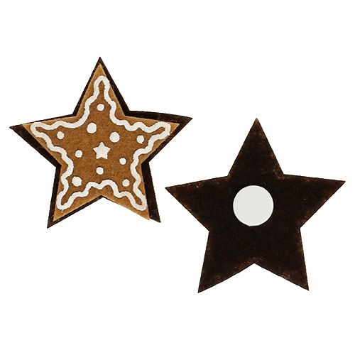 Floristik24 Gwiazdki piernikowe 4,5cm do przyklejenia 12 szt