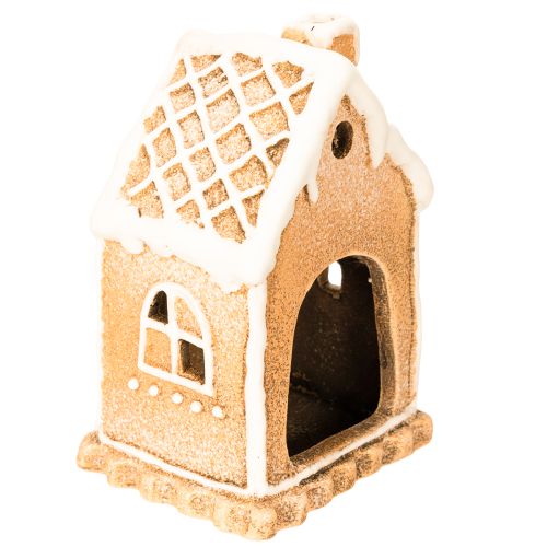 Świecznik na tealight w kształcie domku z piernika do postawienia i dekoracji, 13 cm | Floristik24.pl