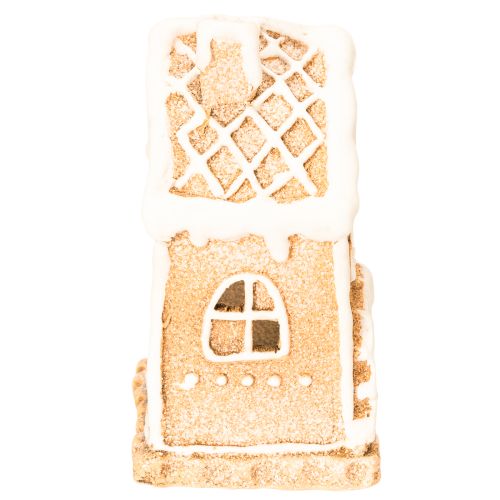 Świecznik na tealight w kształcie domku z piernika do postawienia i dekoracji, 13 cm | Floristik24.pl