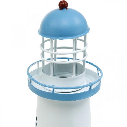 Floristik24 Latarnia morska Light Blue Metal Deco Maritime Decoration