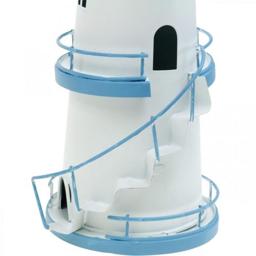 Floristik24 Latarnia morska Light Blue Metal Deco Maritime Decoration