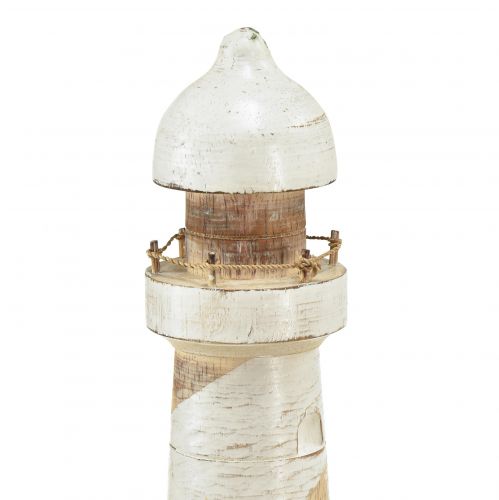 Produkt Drewniana latarnia morska Dekoracja morska Naturalna biel Ø10,5 cm W28,5 cm