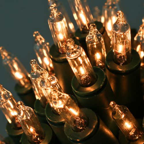 Floristik24 Lekki łańcuch mini 50 7,5 m do wewnątrz zielony / przezroczysty