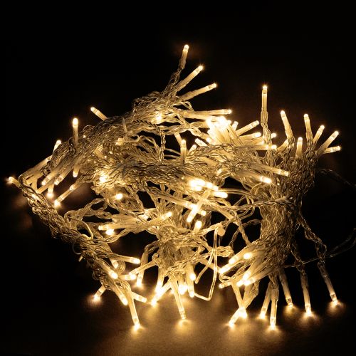 Kurtyna świetlna 120 LED łańcuch świetlny ciepła biel 100×180cm