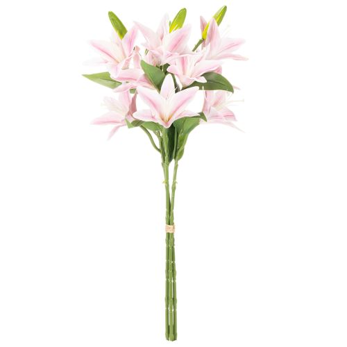 Sztuczny kwiat lilii, kwiat łodygowy, dekoracja, 68 cm, 3 sztuki | Floristik24.pl