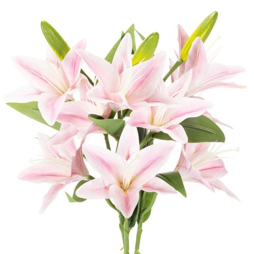 Sztuczny kwiat lilii, kwiat łodygowy, dekoracja, 68 cm, 3 sztuki | Floristik24.pl