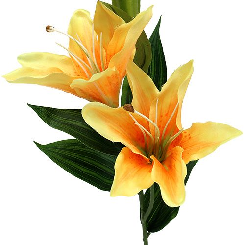 Floristik24 Lilia sztuczna pomarańczowa L66cm 1szt.