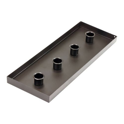 Produkt Świecznik metalowy, czarny, podstawka na świece 35x13x2cm