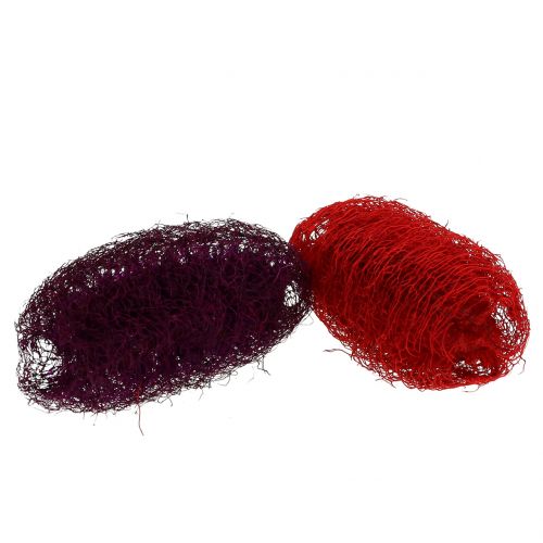Floristik24 Loofah różne fioletowe, winne czerwone 9cm - 12cm 50 szt