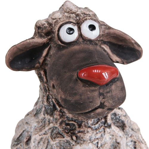 Produkt Zabawny dekoracyjny stołek wielkanocny owieczka brązowy wys. 15cm 3 szt