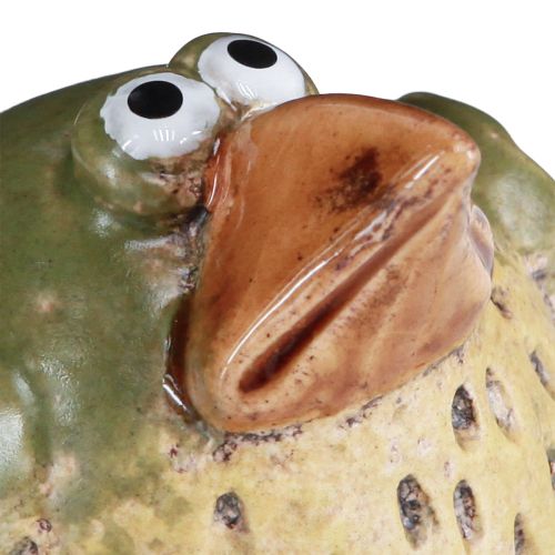Floristik24 Zabawny ptak dekoracja ceramiczna wiosenna zieleń 9×7,5×6,5cm 3 szt