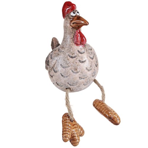 Floristik24 Zabawny kurczak dekoracja ceramiczna stołek krawędziowy Wielkanoc 9,5 cm 3 szt