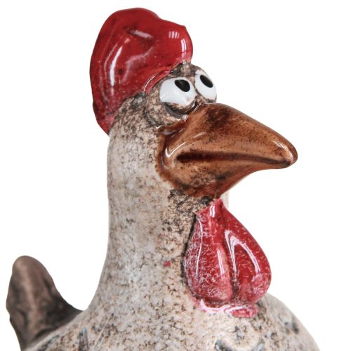 Floristik24 Zabawny kurczak dekoracja ceramiczna stołek krawędziowy Wielkanoc 9,5 cm 3 szt
