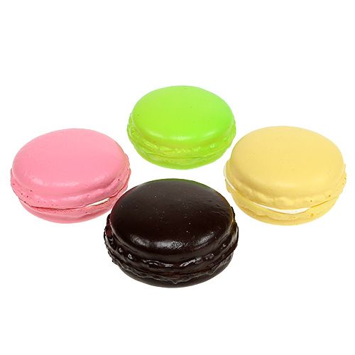 Produkt Dekoracyjne ciasteczka makaronikowe bezowe, kolorowe, różne. 5cm 8 sztuk
