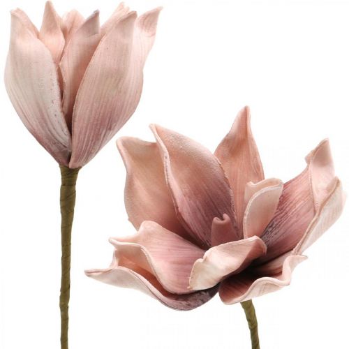 Floristik24 Sztuczna magnolia stary różowy sztuczny kwiat piankowy kwiat Ø10cm 6szt