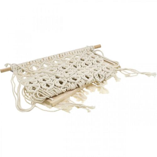 Produkt Kosz z kwiatami makramy wiszący kosz z kwiatami huśtawka deska 40x15cm