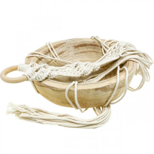 Produkt Kosz wiszący makrama w stylu boho dekoracyjna miska Ø23cm W90cm