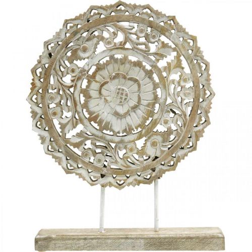 Floristik24 Mandala do umieszczenia, dekoracja kwiatowa z drewna, dekoracja stołu, dekoracja letnia shabby chic natura W39,5cm Ø30cm