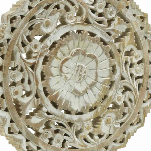 Floristik24 Mandala do umieszczenia, dekoracja kwiatowa z drewna, dekoracja stołu, dekoracja letnia shabby chic natura W39,5cm Ø30cm