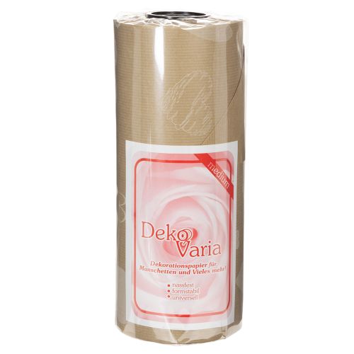 Papier do mankietów 25 cm 100 m naturalne serca – Papier florystyczny odporny na wilgoć | Floristik24.pl
